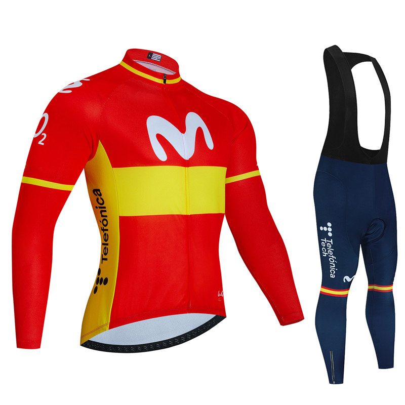 Spain Movistar Autumn Long Sle - đánh giá và giá Cycling Gear Brands