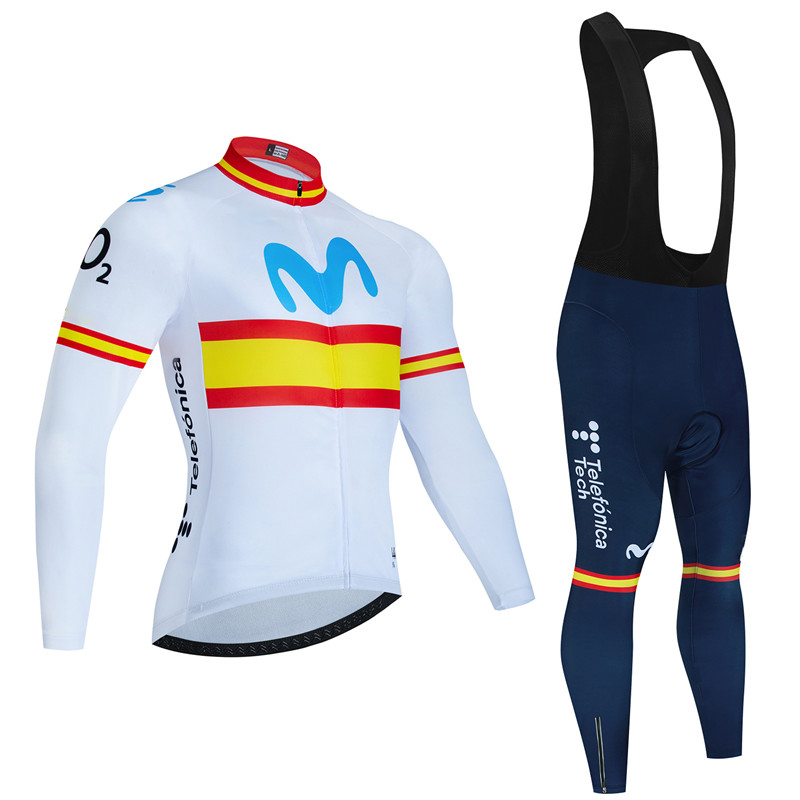 Spain Movistar Autumn Long Sle - đánh giá và giá Cycling Gear Brands