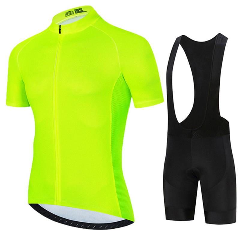 Fluorescent Green 2024 Solid c - đánh giá và giá Cycling Gear Jersey